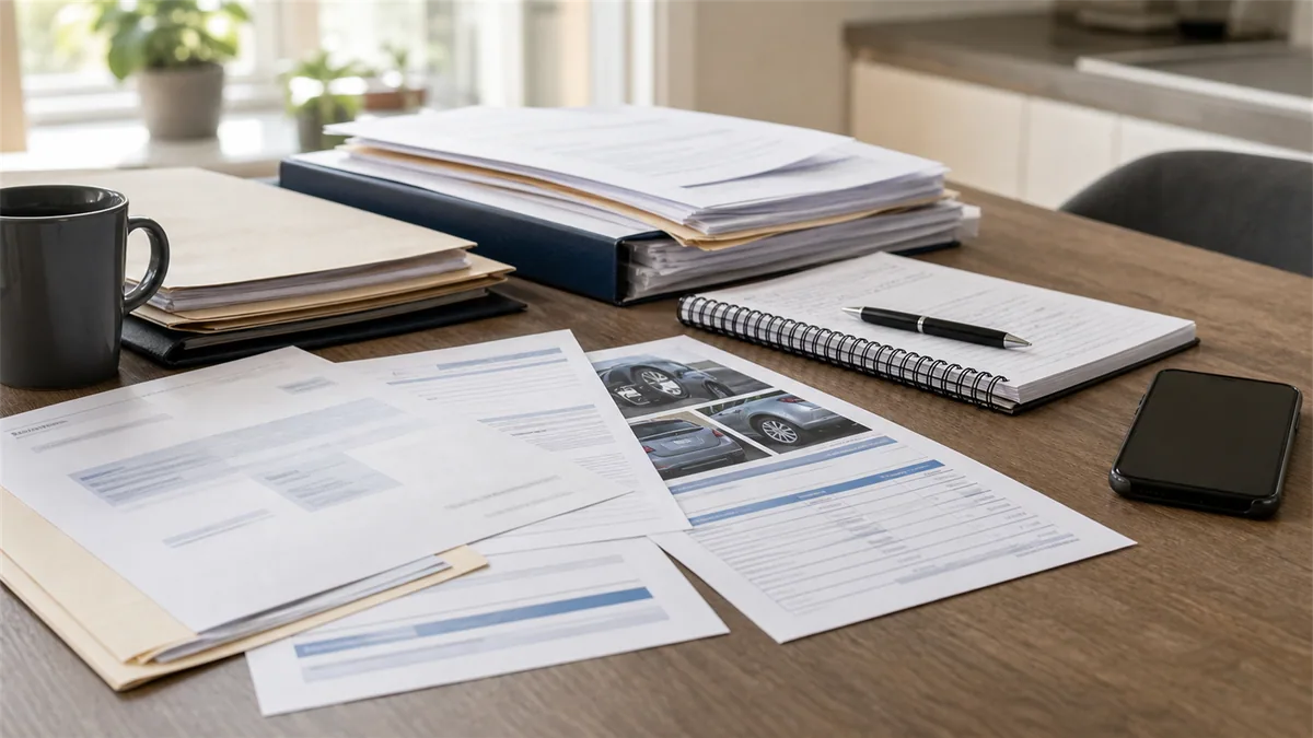 Documentary-style insurance claims scene for "Insurance Adjuster Tactics, and How to Respond".