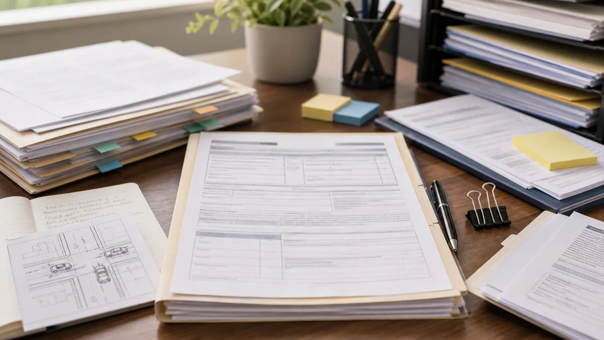 Documentary-style legal process scene for "Police Reports Explained".