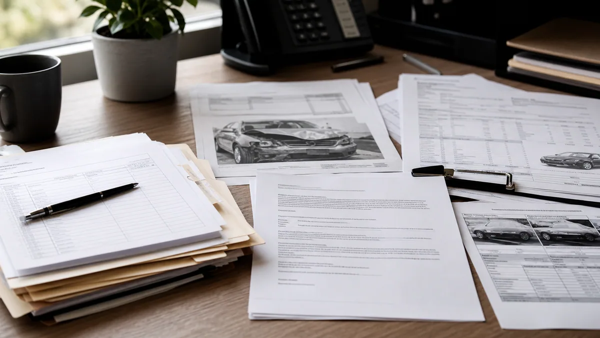 Documentary-style insurance claims scene for "Total Loss Insurance Claims".
