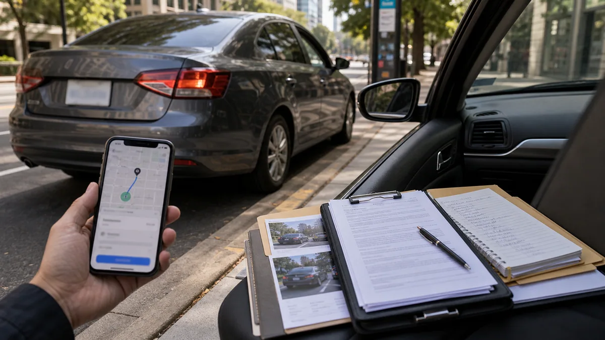 Documentary-style rideshare accidents scene for "Uber and Lyft Insurance Periods 1, 2, and 3 Explained".