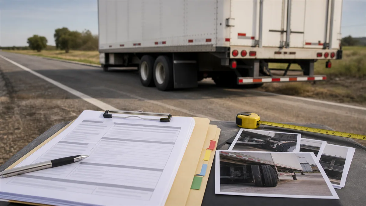 Documentary-style truck accidents scene for "What to Do after a Truck Accident".