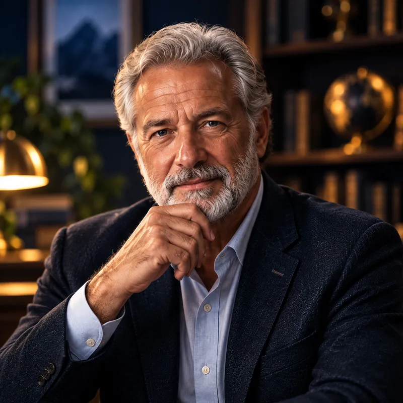 The Mentor, a fictional silver-haired educational character
