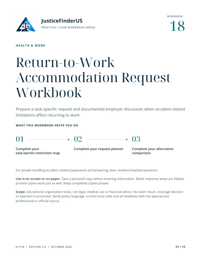 Return-to-Work Accommodation Request Workbook cover